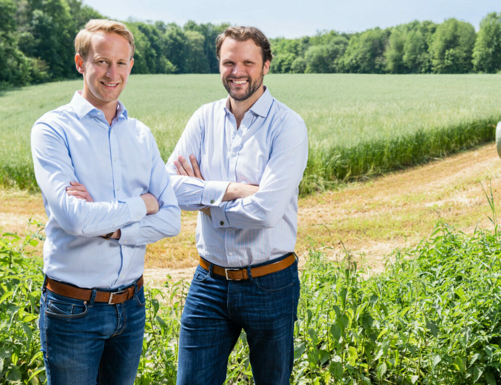 Wissen, wie man landwirtschaftliche Flächen verkauft: Julius Losch (Geschäftsführer)und Johannes Freiherr Geyr von Schweppenburg (Fachberater)