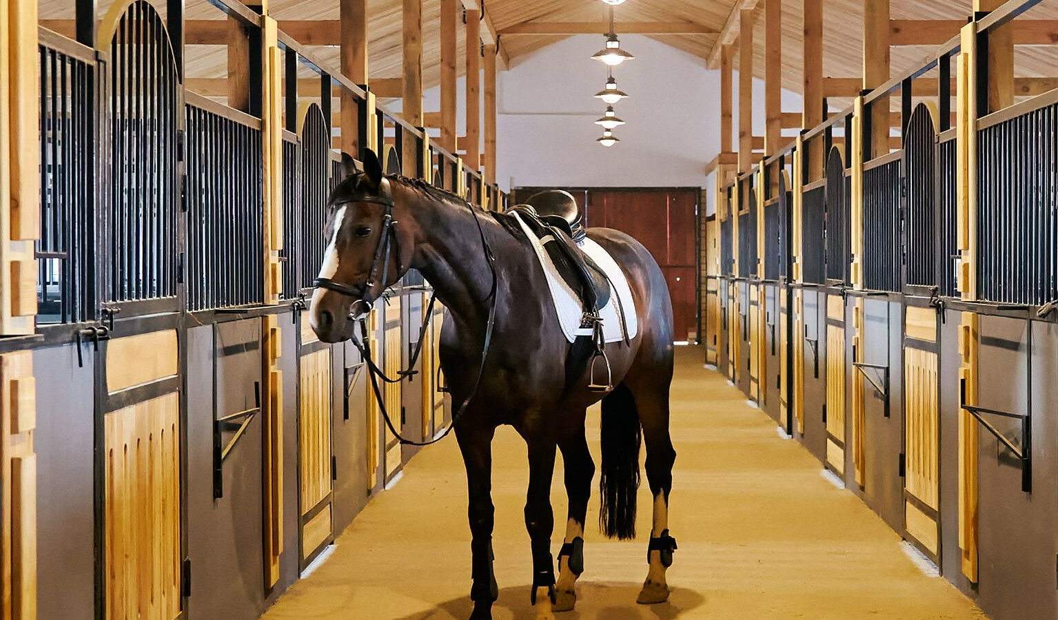 Stallungen einer Reitanlage